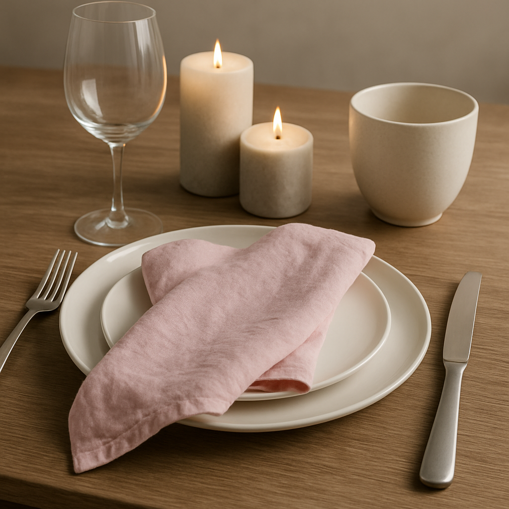 Blush Rose Linen Set of 6