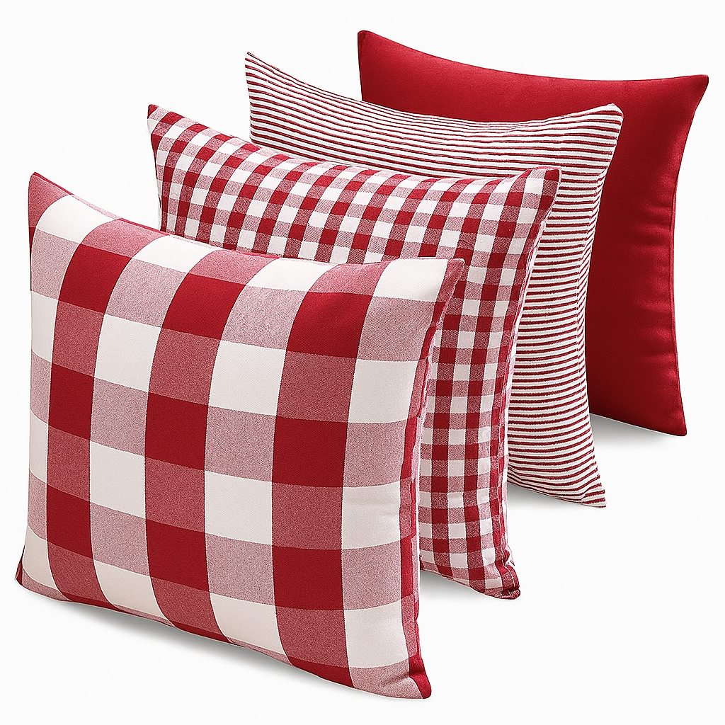 Crimson Charm Cushion Set