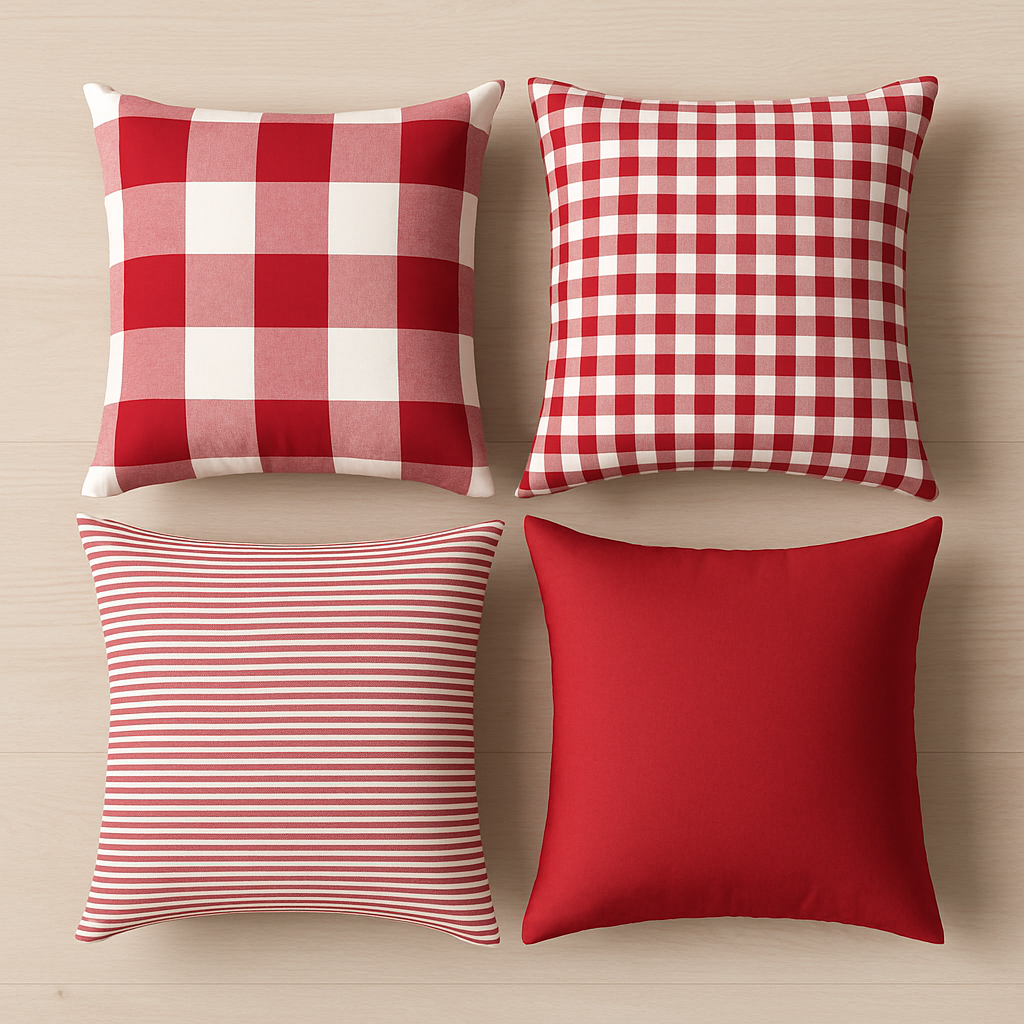 Crimson Charm Cushion Set