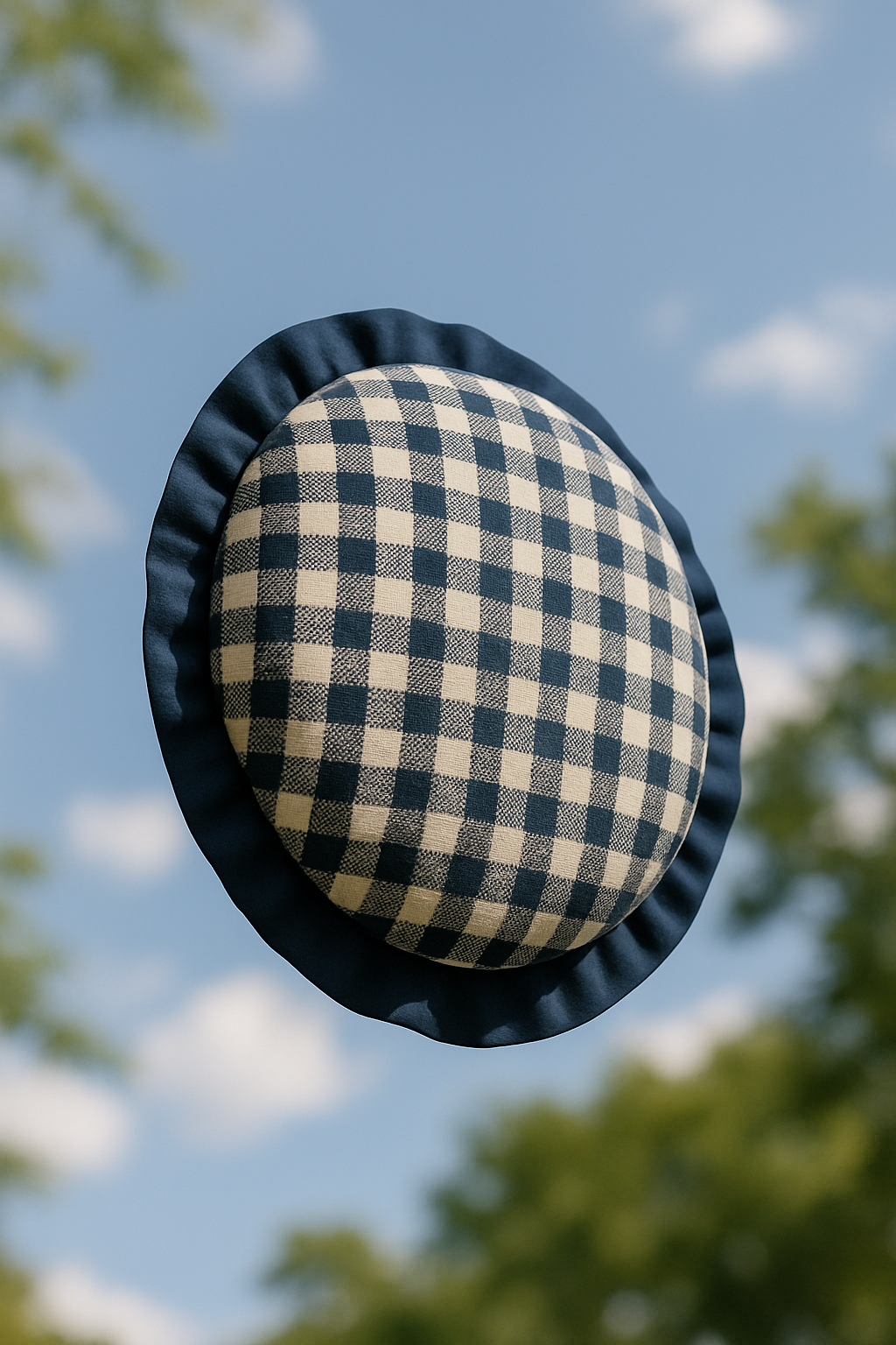 Round Mono Frill Cushion