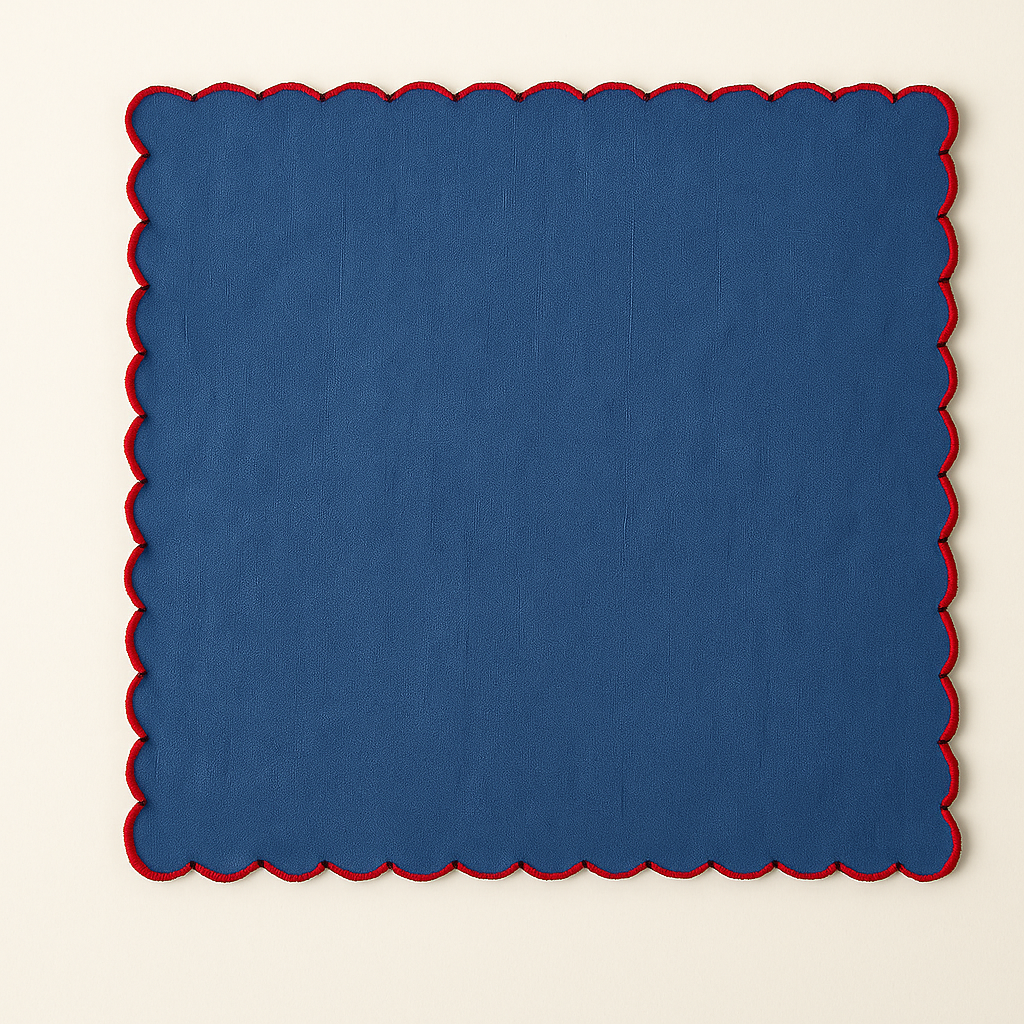 Midnight Scallop Napkins Set of 6