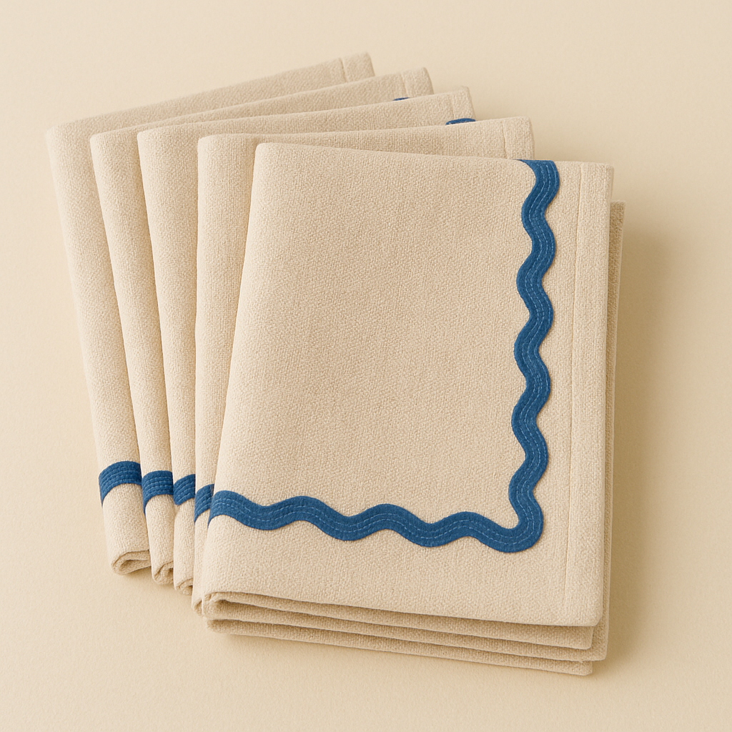 Coastal Line Cocktail Napkin Set of 6