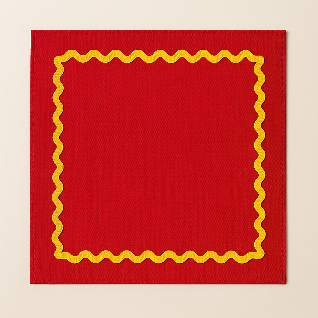 Fiesta Flame Cocktail Napkin Set of 6