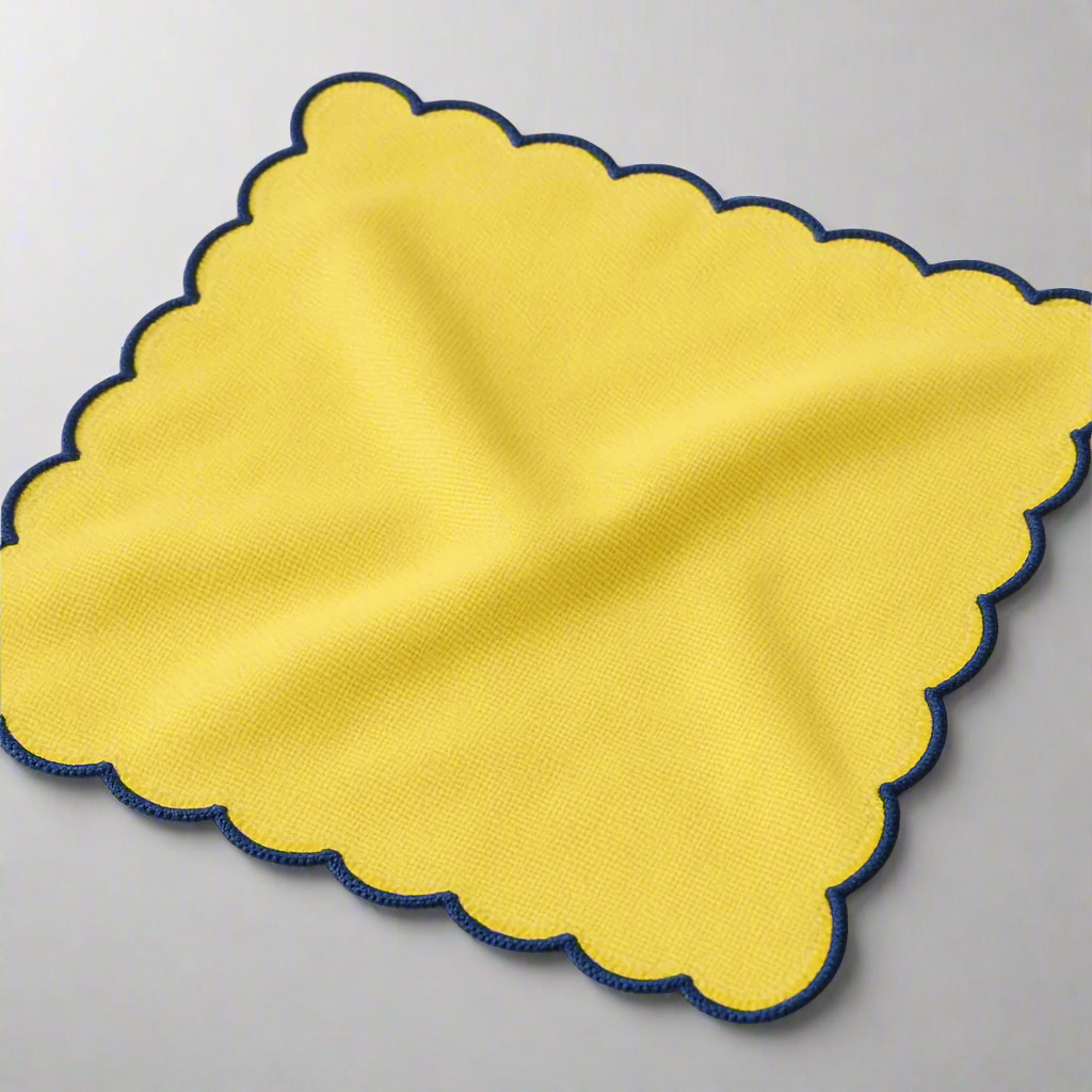 Yellow Dusk Scallop Napkin set of 6