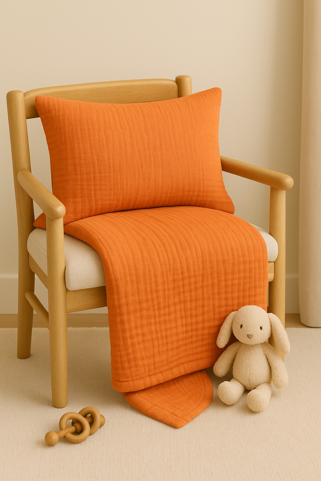 Pumpkin Glow Baby Blanket & Pillow