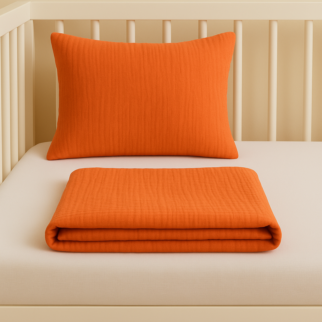 Pumpkin Glow Baby Blanket & Pillow