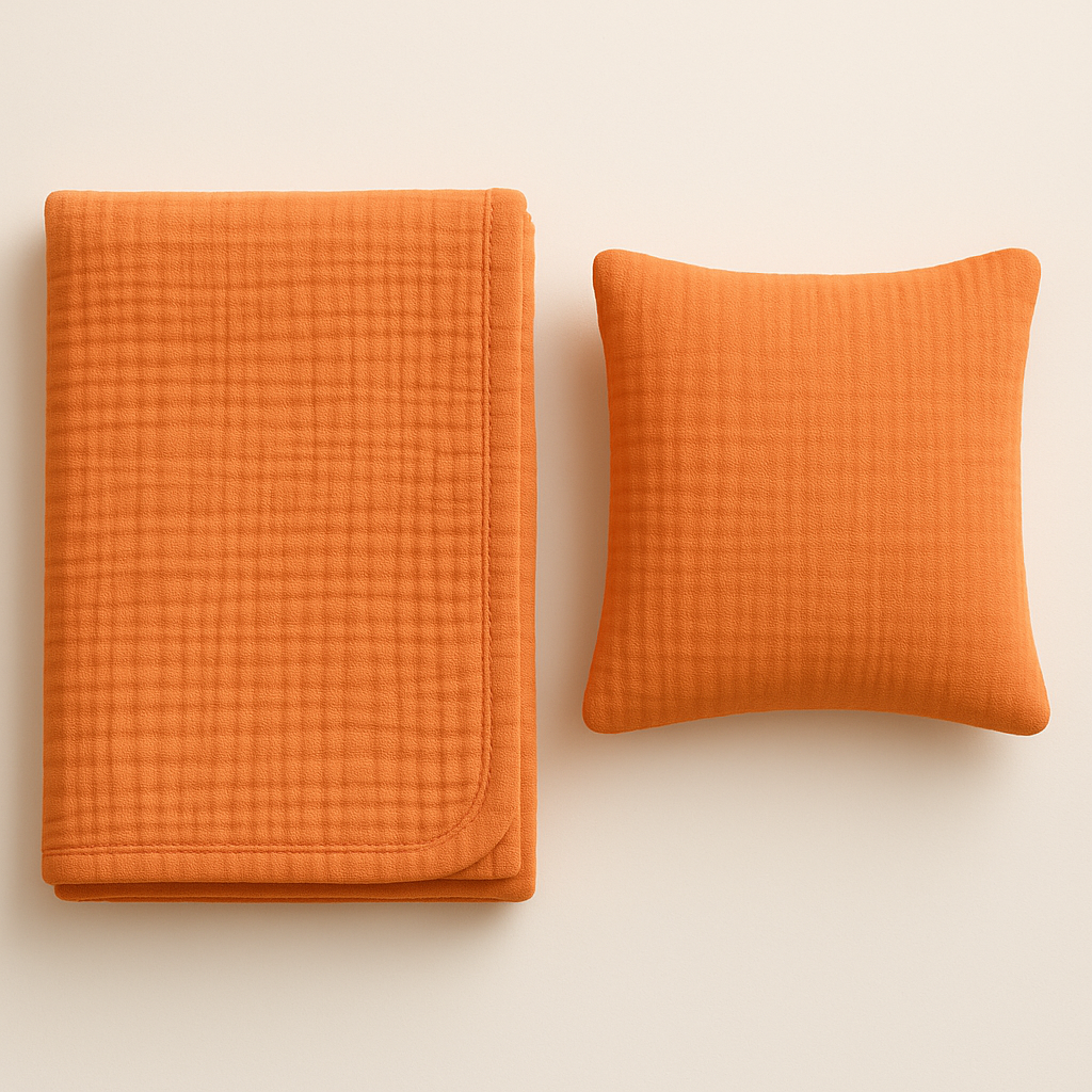 Pumpkin Glow Baby Blanket & Pillow