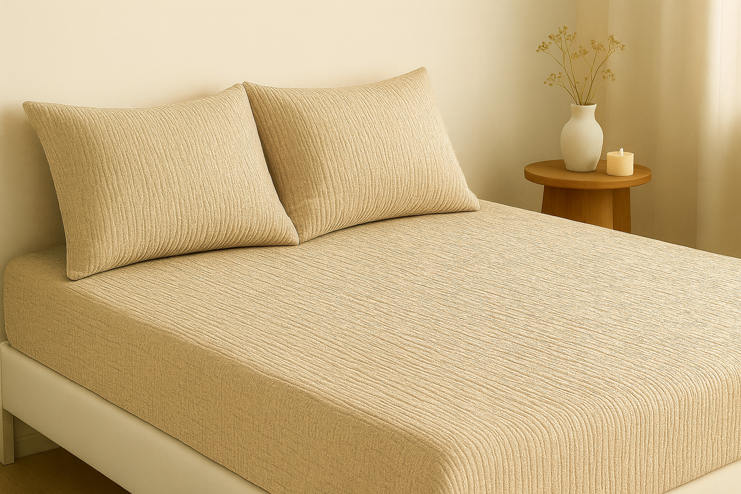 Beige Aura Bedsheet Set