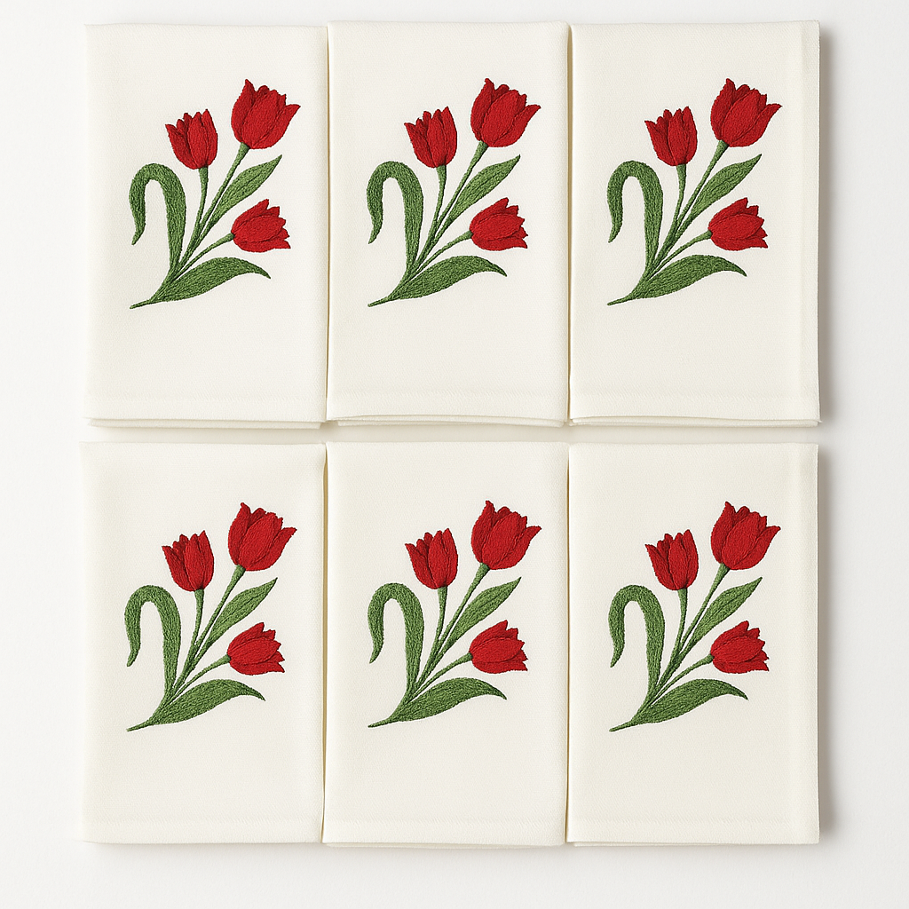 Roselle Bloom Napkin Set of 6