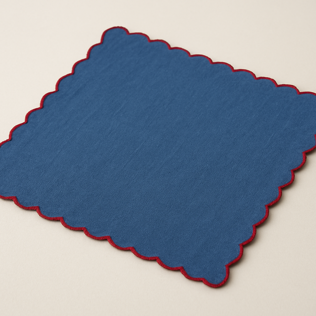 Midnight Scallop Napkins Set of 6
