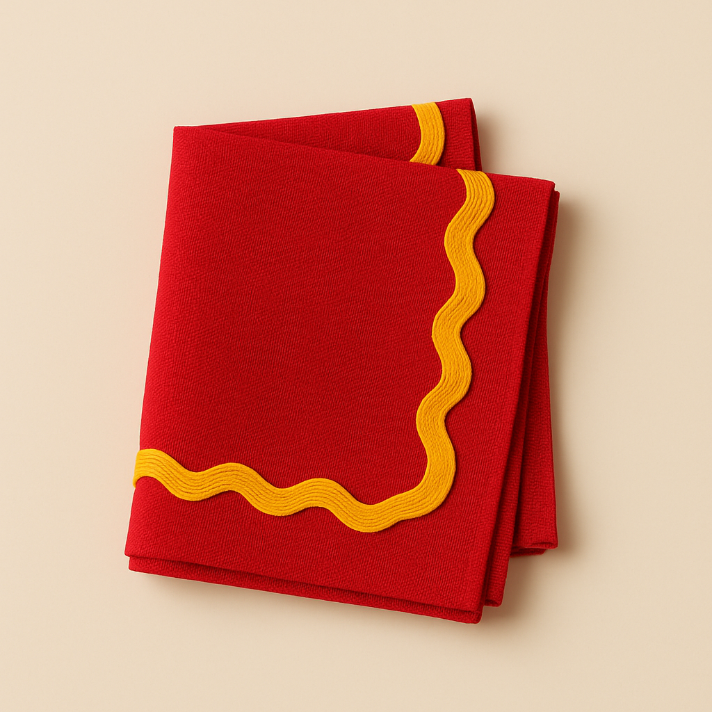 Fiesta Flame Cocktail Napkin Set of 6