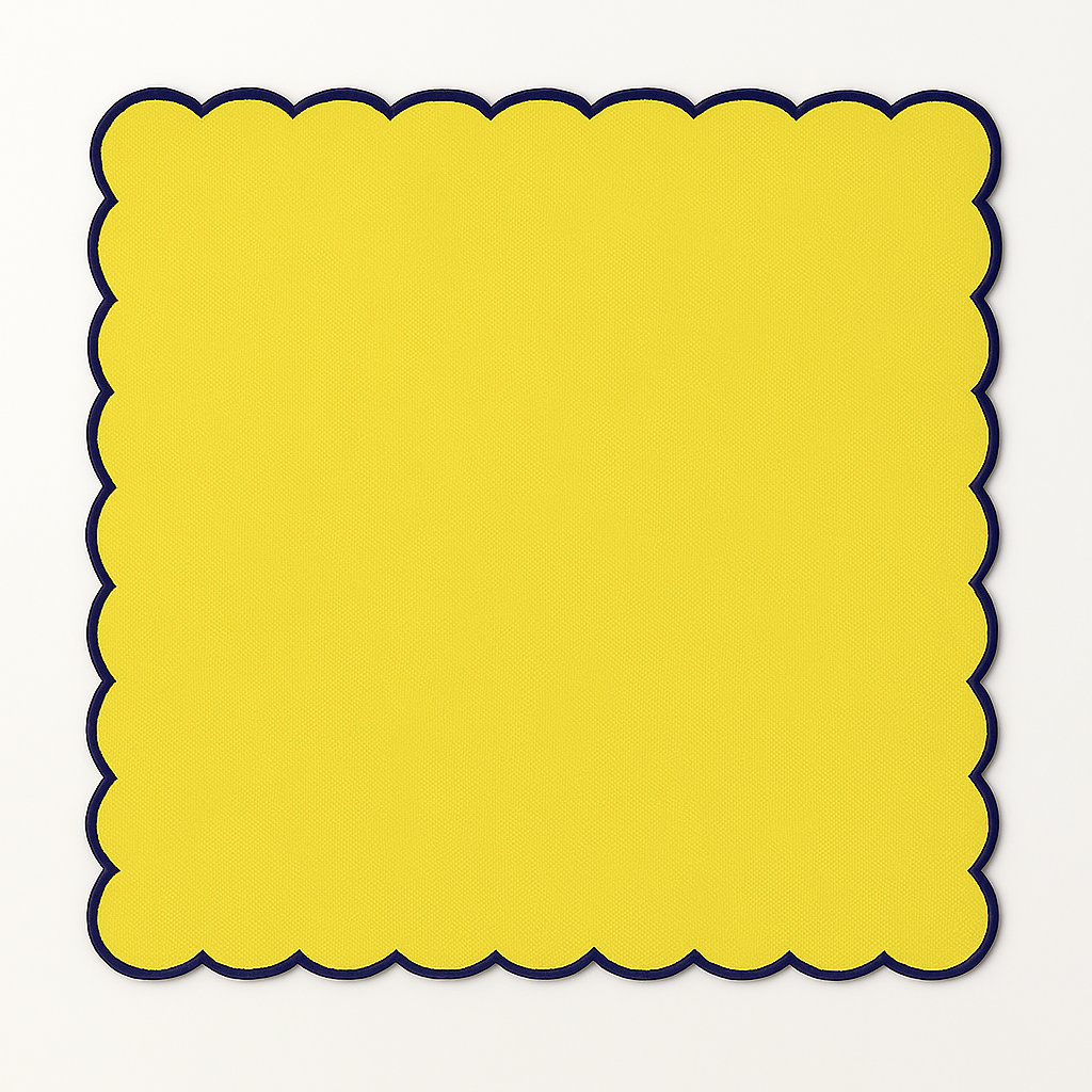 Yellow Dusk Scallop Napkin set of 6