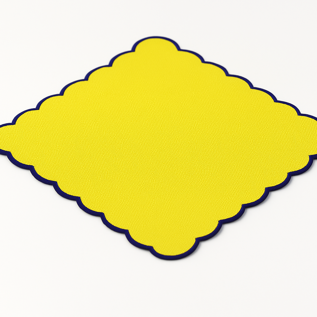 Yellow Dusk Scallop Napkin set of 6