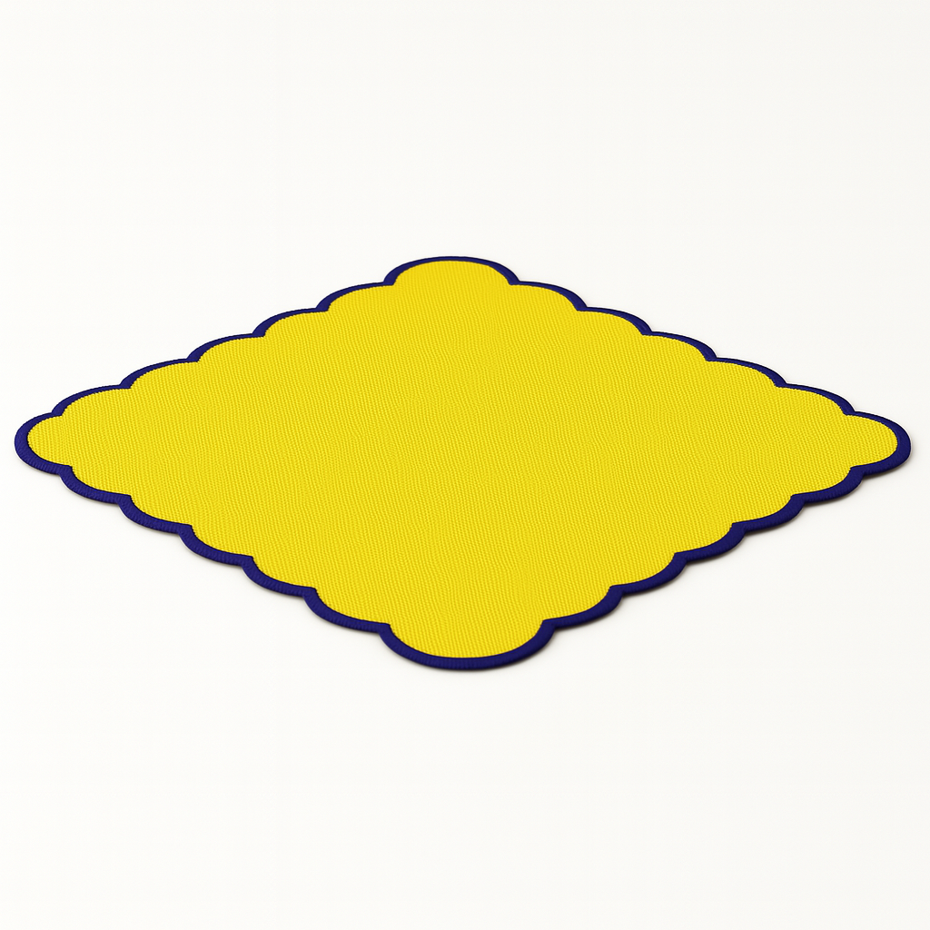 Yellow Dusk Scallop Napkin set of 6