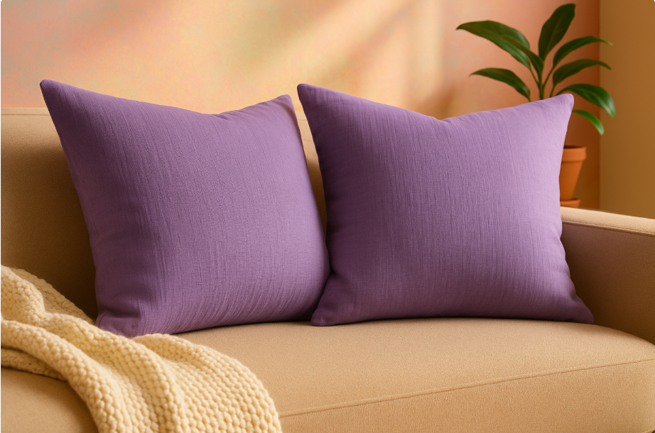 Soft Bloom Muslin Cushions