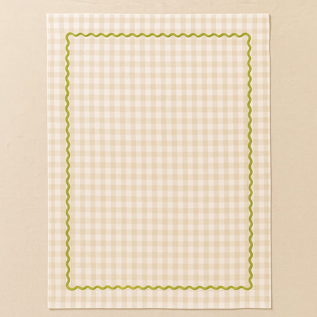 Gingham Beige Picnic/ Table Mat