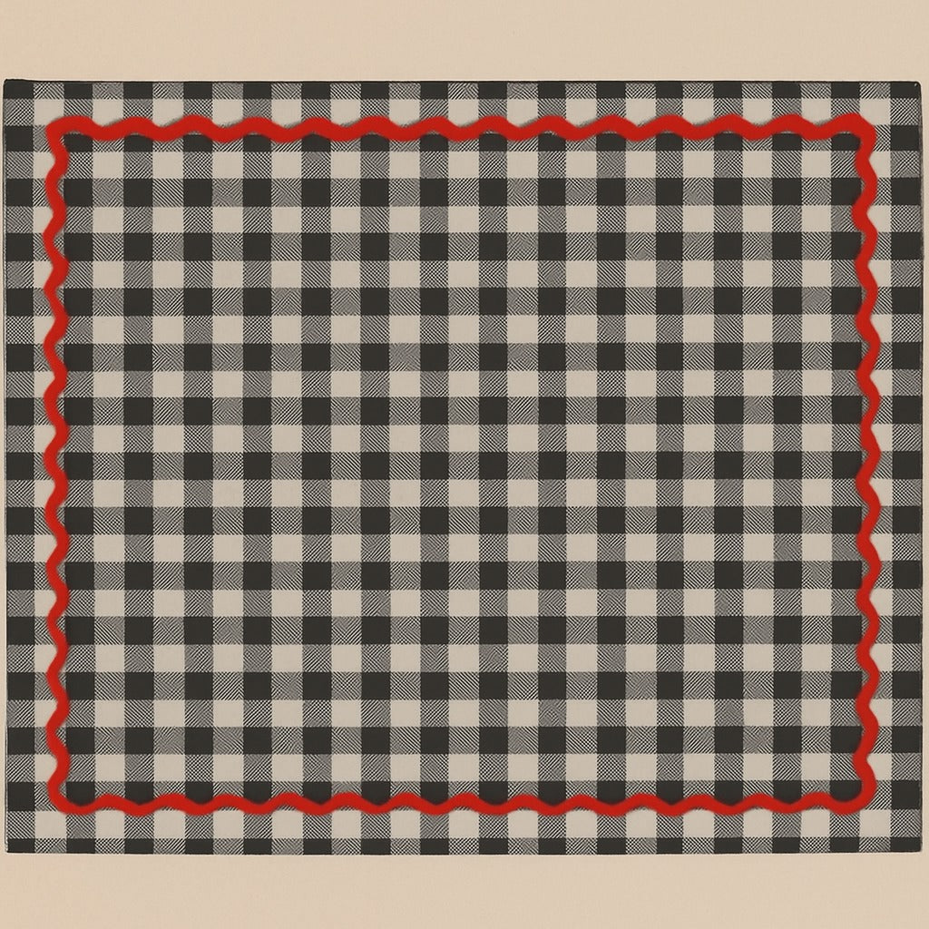 Gingham Black Picnic/ Table Mat