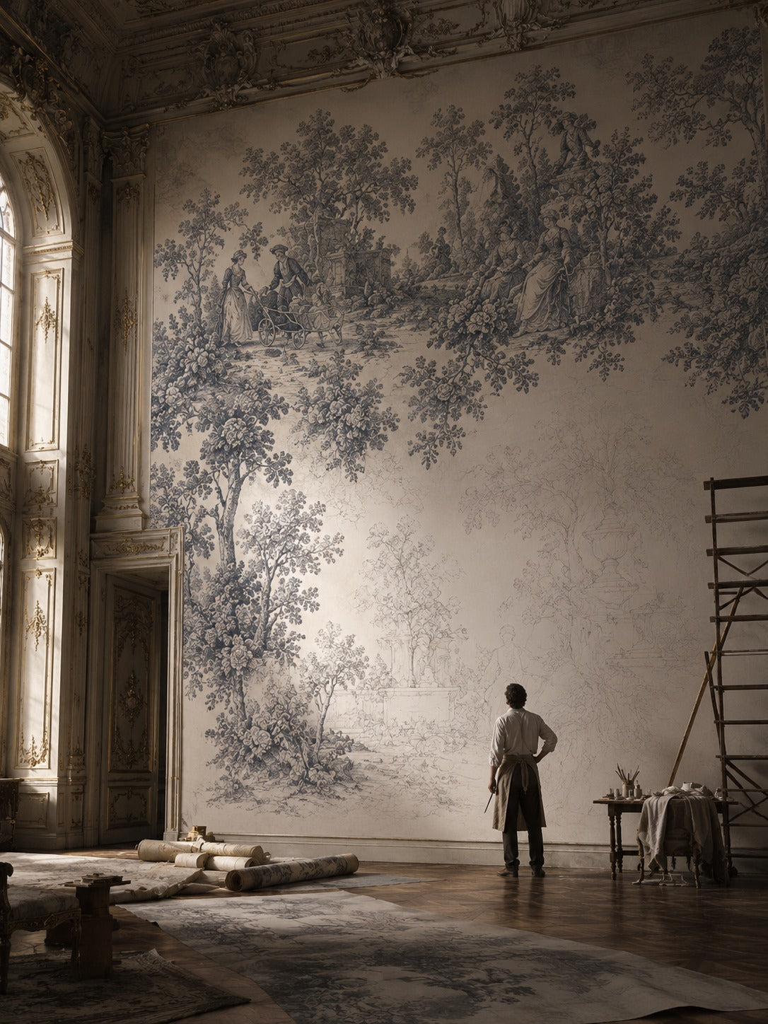 Home textiles layered in a newly renovated interior