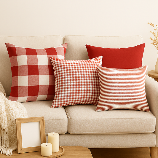 Crimson Charm Cushion Set
