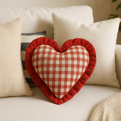 LoveNest Gingham Cotton Cushion Cover | Cozy Home Decor