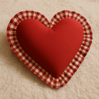 Heartland Charm Red Check Cotton Cushion Cover | Charming Home Decor