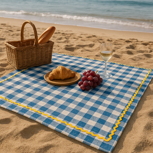 Gingham Blue Picnic/ Table Mat