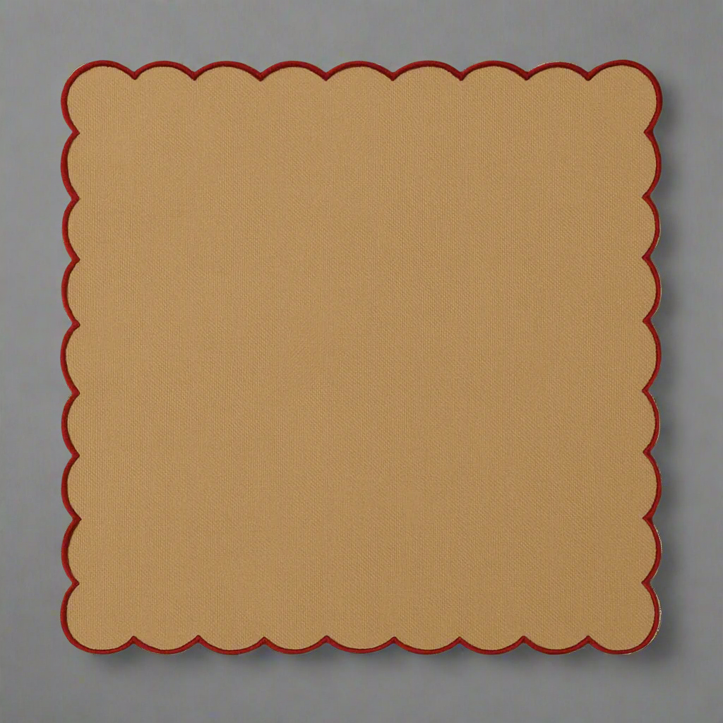 Beige Ember Scallop Napkin Set of 6