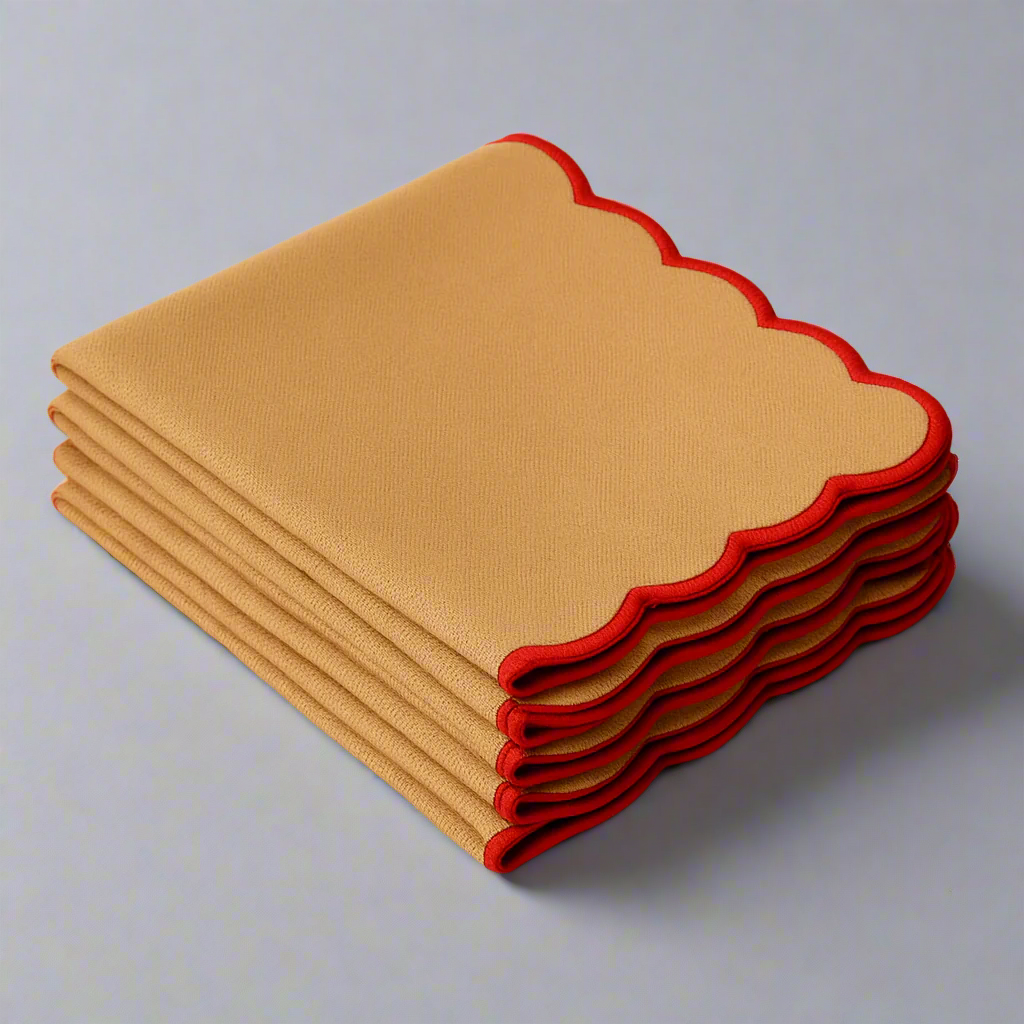 Beige Ember Scallop Napkin Set of 6