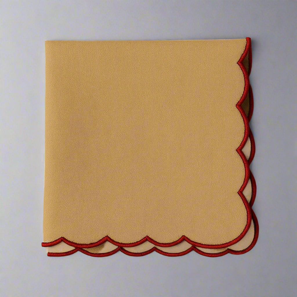 Beige Ember Scallop Napkin Set of 6