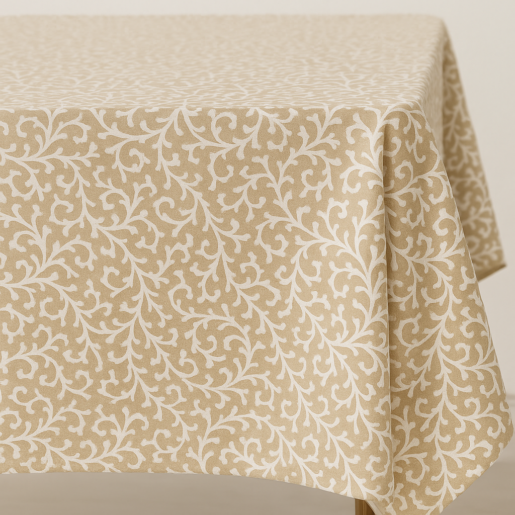 Neutral Bloom Table Cover
