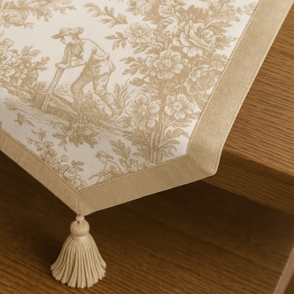 Heritage Beige Toile Print Runner