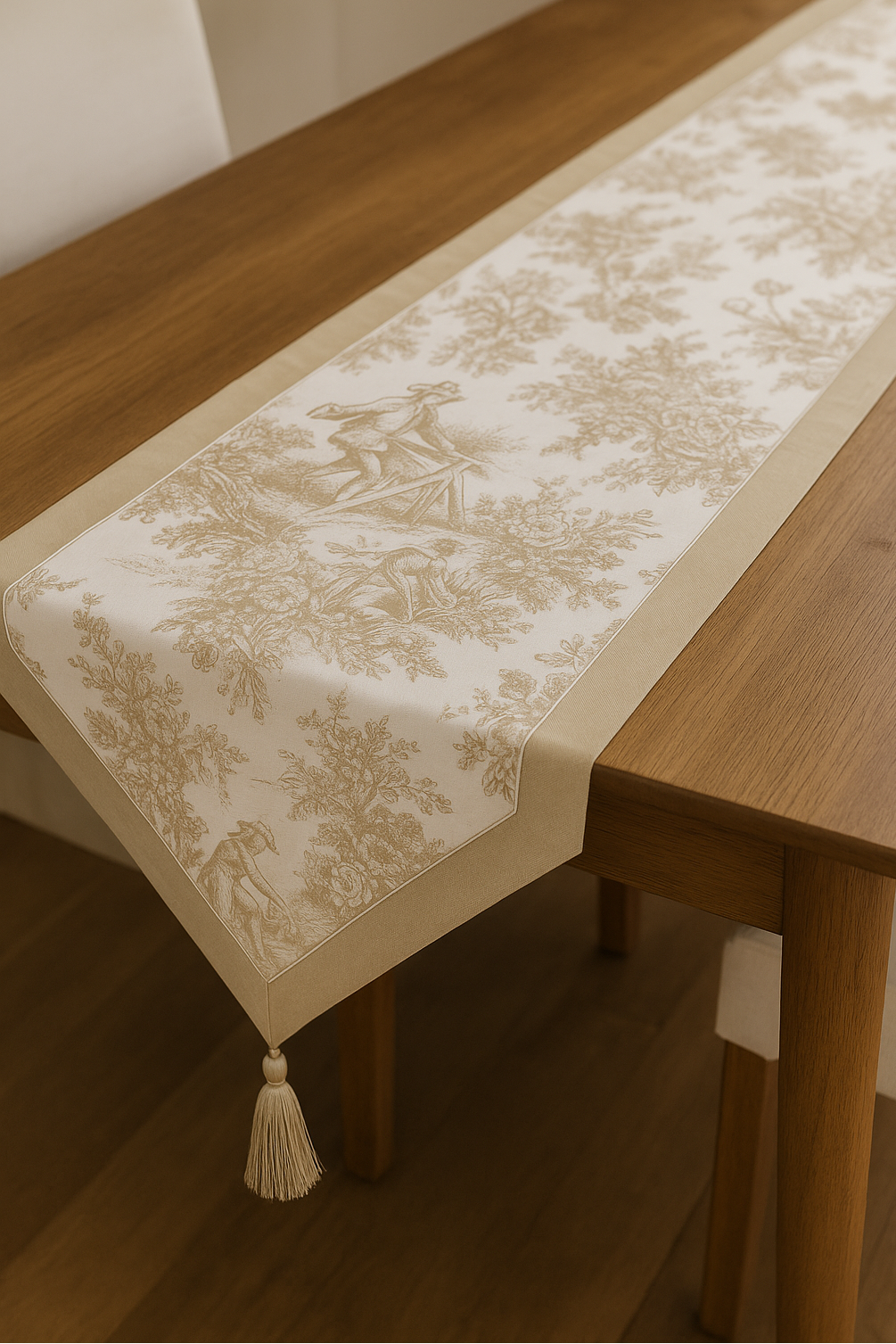 Heritage Beige Toile Print Runner