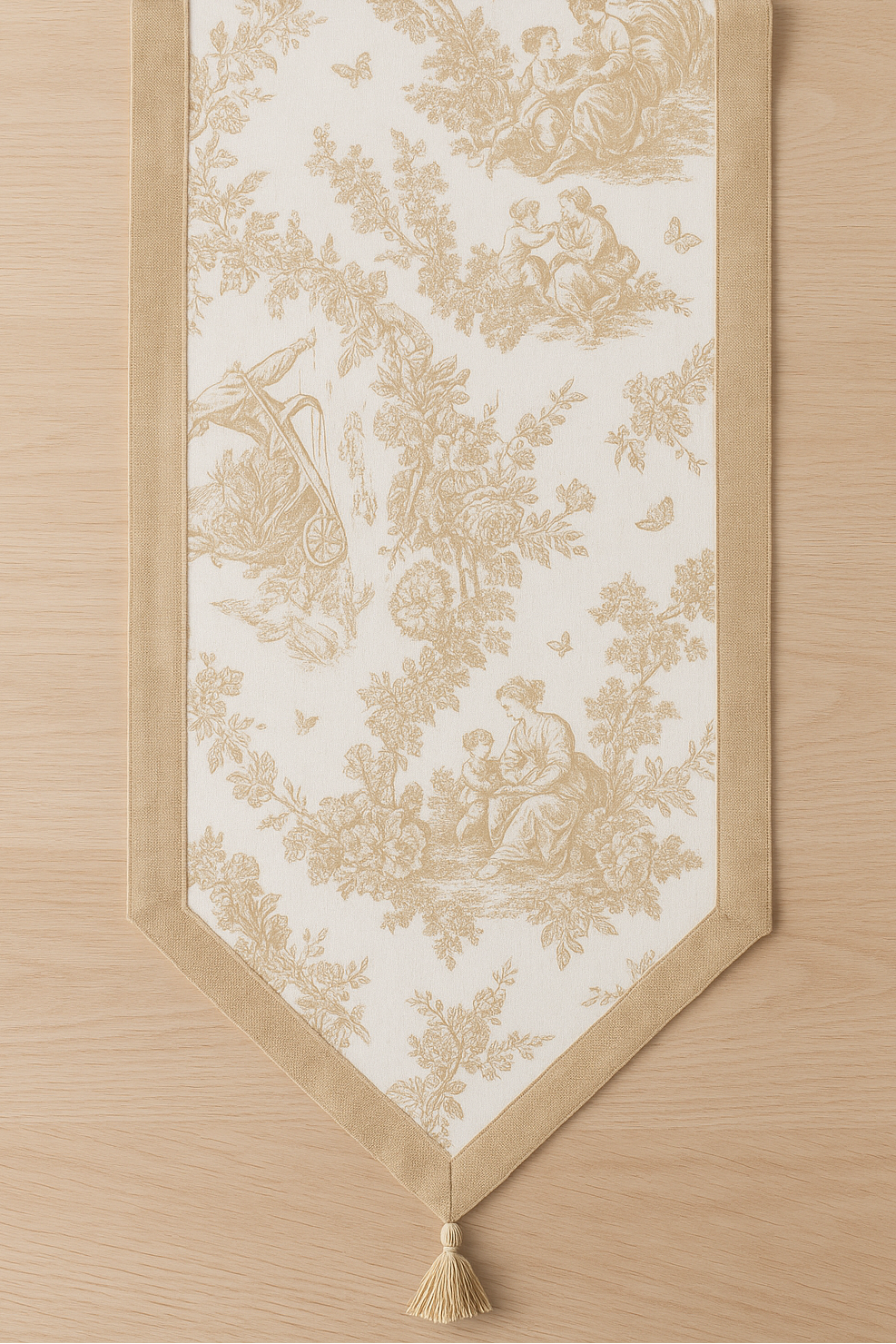 Heritage Beige Toile Print Runner