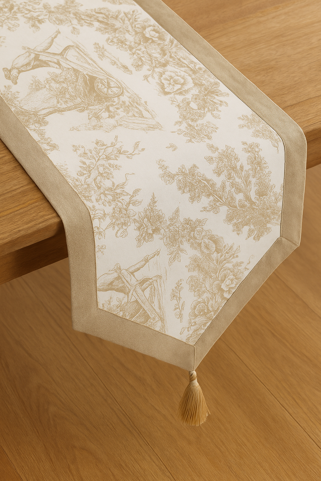 Heritage Beige Toile Print Runner