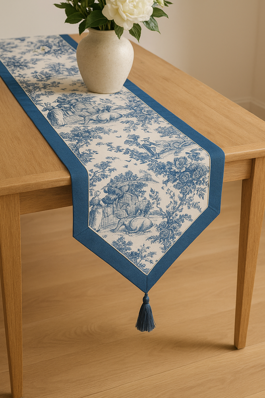 Heritage Blue Toile Print Runner
