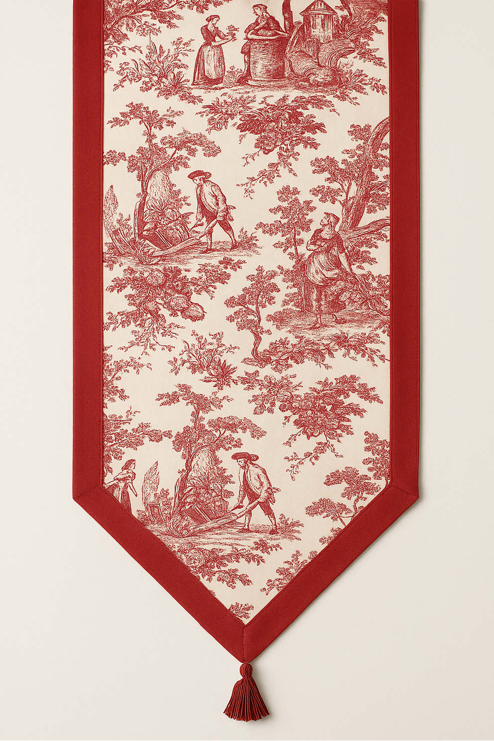 Heritage Red Toile Print Runner