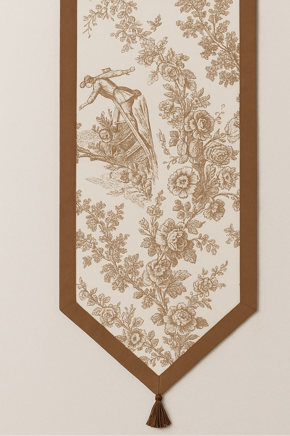 Heritage Brown Toile Print Runner