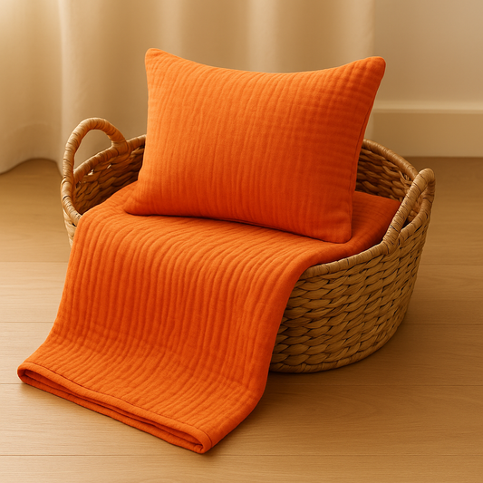 Pumpkin Glow Baby Blanket & Pillow