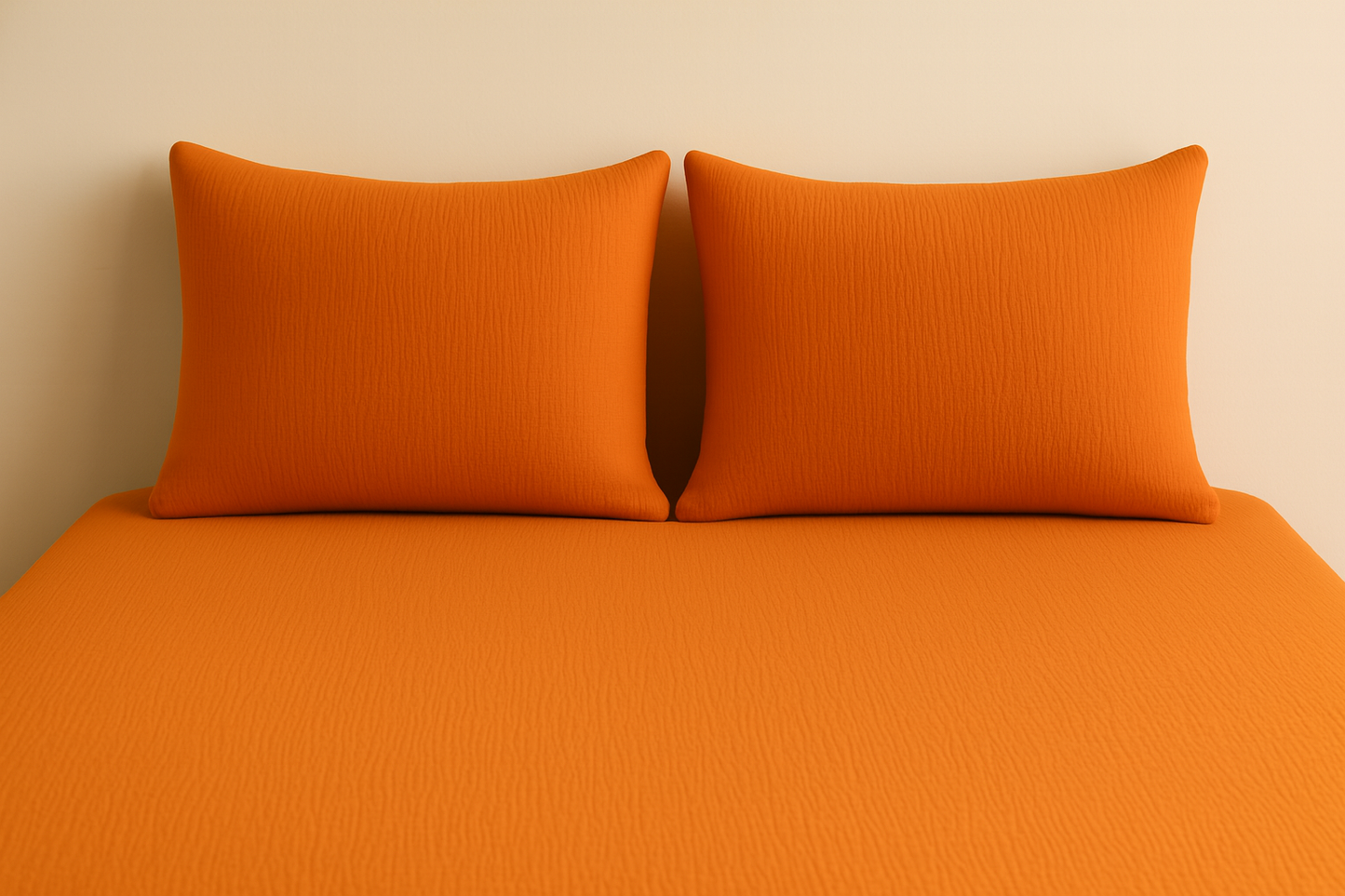 Amber Glow Muslin Bedsheet Set