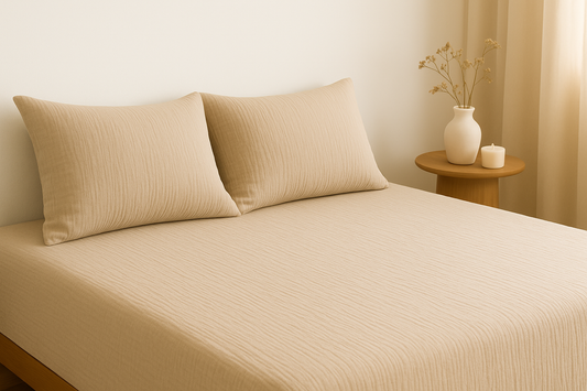 Beige Aura Bedsheet Set
