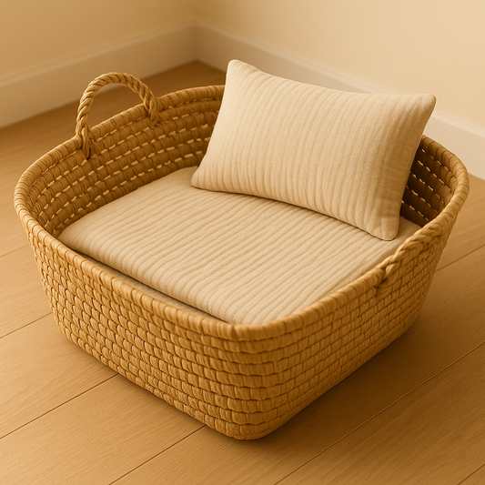Beige Blossom Baby Blanket Set