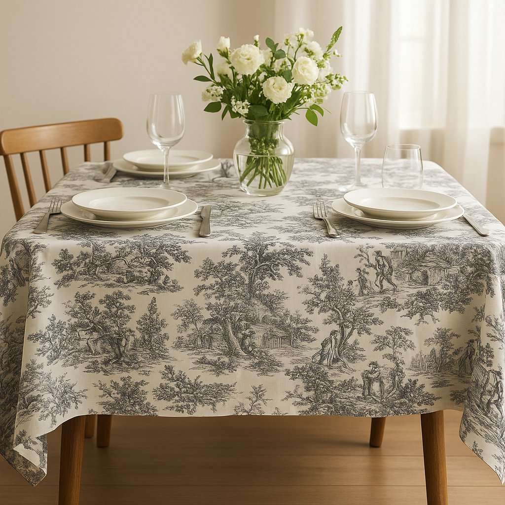 Elysian Noir Toile Table Cover