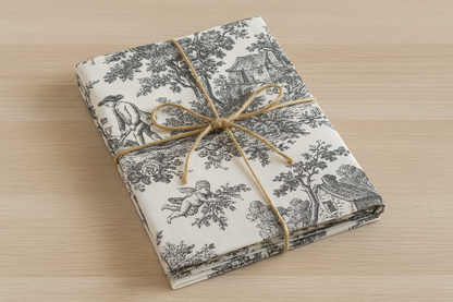 Black Toile cotton tablecloth alternative view - Viraasa