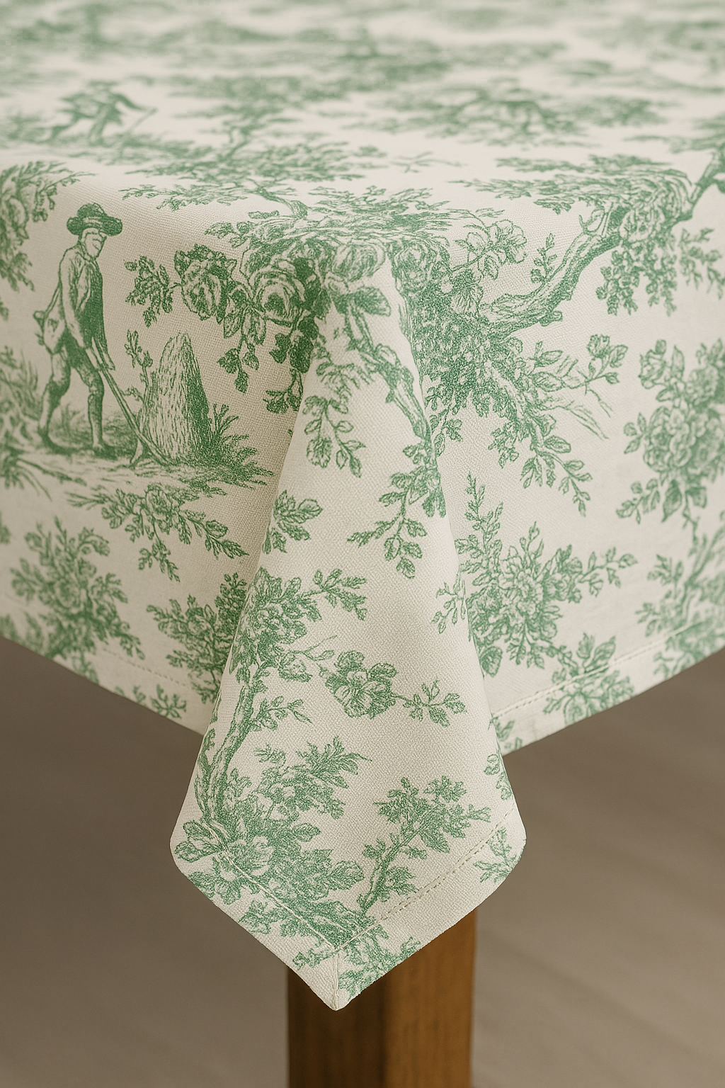 Elysian Green Toile Table Cover