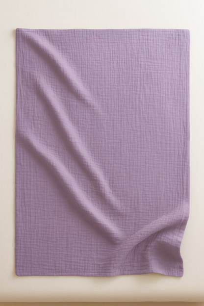 Lavender Mist Soft Muslin Throw Blanket | Cozy Home Decor