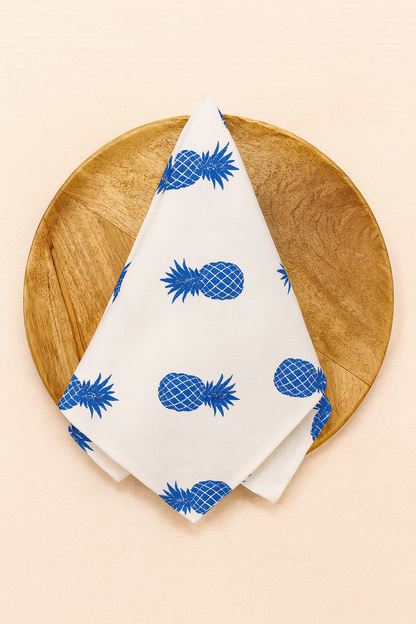 Island Breeze Printed Cotton Napkins Set of 6 | Tropical Dining Decor