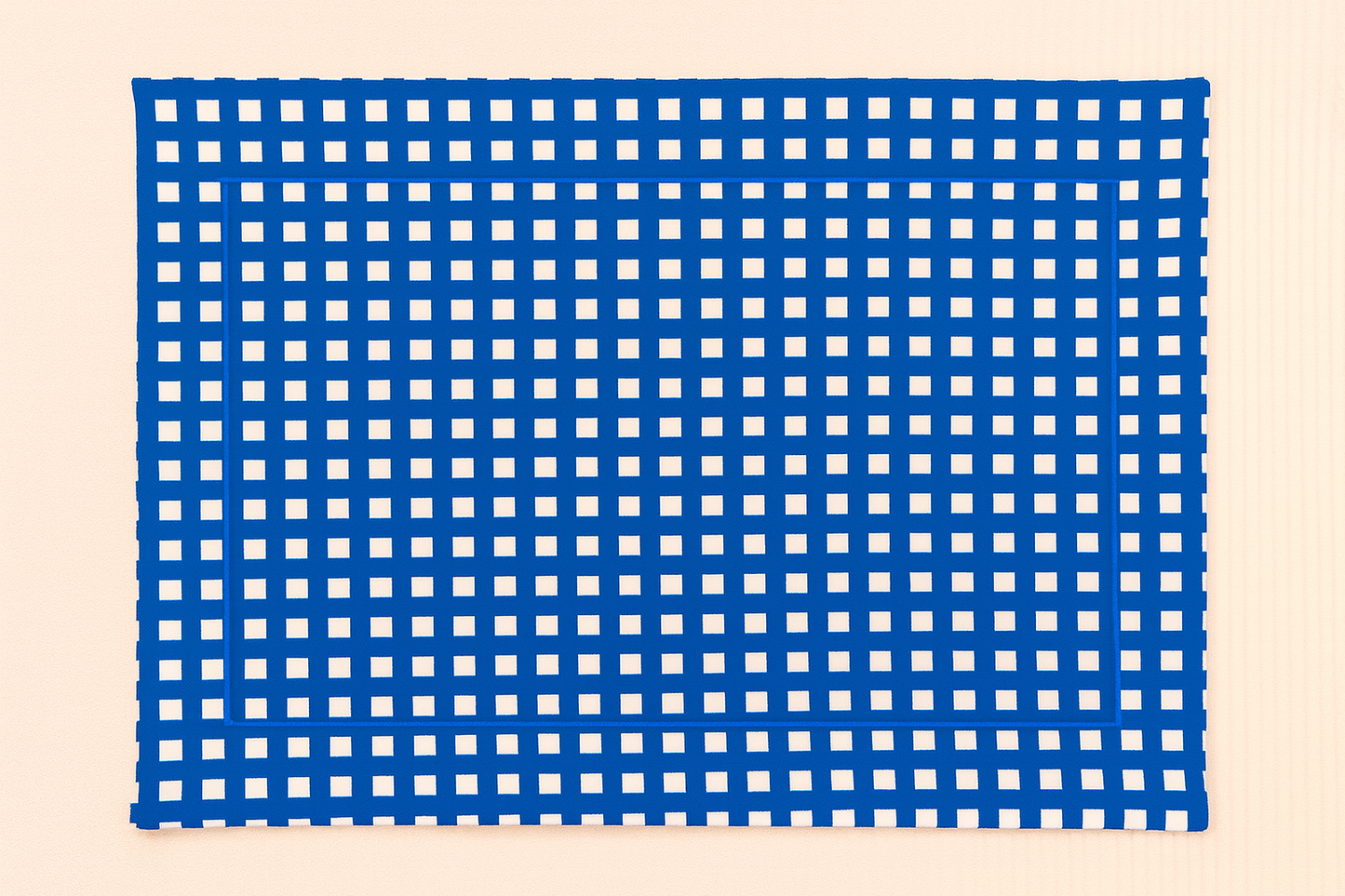 Blue Gimgham Table Mat Set of 6