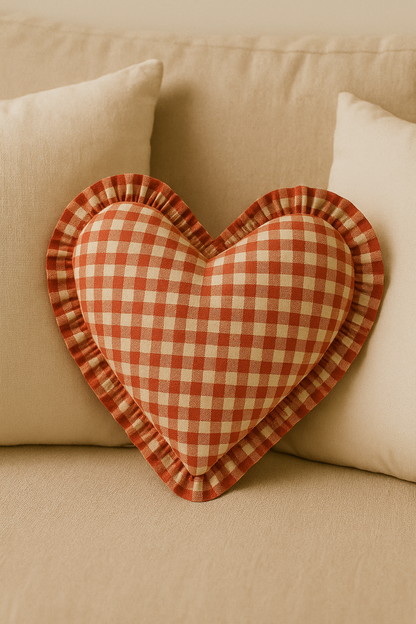 Heritage Hug Gingham Cotton Cushion Cover | Classic Check Home Decor