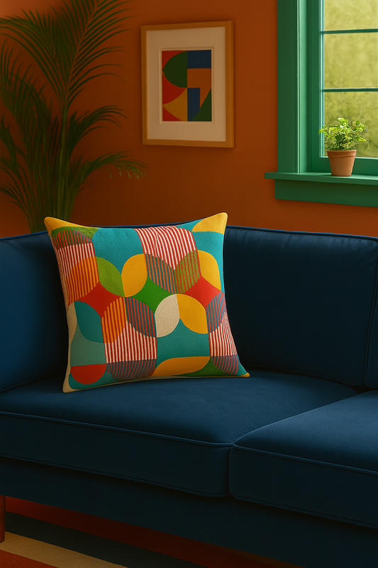 Color Bloom Cushion Cover