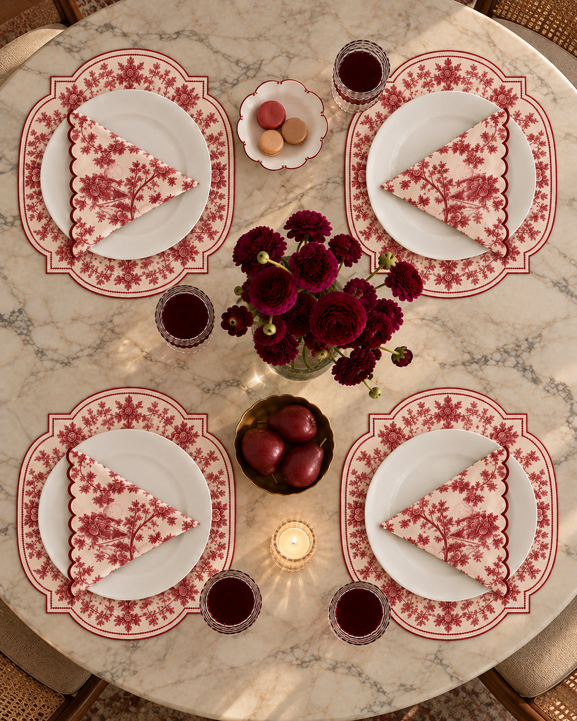 La Fête Red Placemat Set of 6